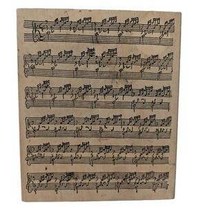 Large Rubber Ink Stamp Bach Music Judikens